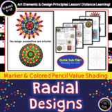 Emergency Sub Plan! Radial Shading Drawing Value Middle Sc