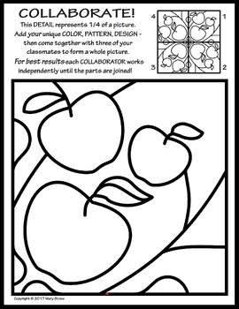 Preview of Radial Symmetry (2) COLLABORATIVE Activity Coloring Pages