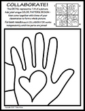 Radial Symmetry COLLABORATIVE KINDNESS Activity Coloring Page #kindnessnation