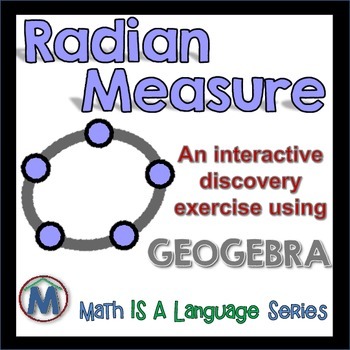 Preview of Radian Measure - interactive Geogebra exercise