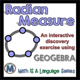 Radian Measure - interactive Geogebra exercise