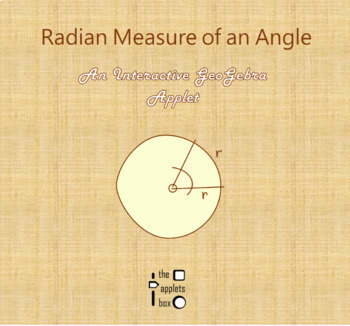 Preview of Radian Measure of an Angle - Math - Interactive GeoGebra Applet