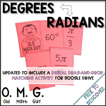 Preview of Radians and Degrees Card Game
