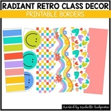 Radiant Retro Printable Borders Classroom Decor Groovy Dec