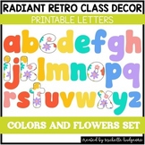 Radiant Retro Printable Bulletin Board Letters Flowers Cla