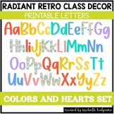 Radiant Retro Printable Bulletin Board Letters Hearts Clas