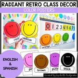 Radiant Retro Smiley Face Color Posters Decor Groovy Decorations