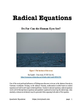 Preview of Radical Equations