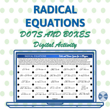 Preview of Radical Equations - Digital Dots and Boxes Game