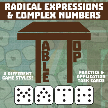 Preview of Radical Expressions & Complex Numbers Game - Small Group TableTop Activity
