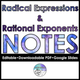 Radical Expressions & Rational Exponents Follow Along Notes