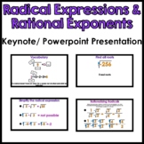 Radical Expressions & Rational Exponents Keynote/Powerpoint