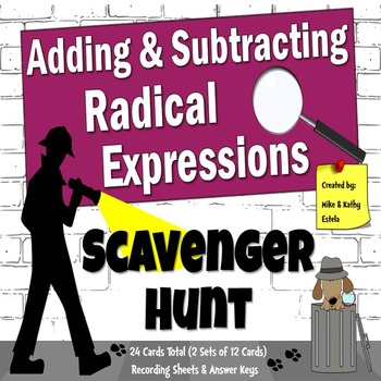 Preview of Radical Expressions Scavenger Hunt {Adding and Subtracting}