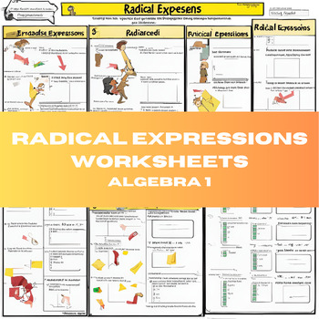 Preview of Radical Expressions Worksheets Algebra 1