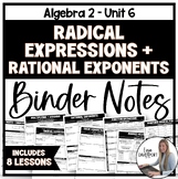 Radical Expressions and Rational Exponents - Algebra 2 Bin