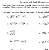 Radical Functions & Rational Exponents Bundle (Common Core