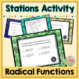 Radical Functions Stations Activity (Algebra 2 - Unit 6)
