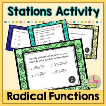 Preview of Radical Functions Stations Activity (Algebra 2 - Unit 6)