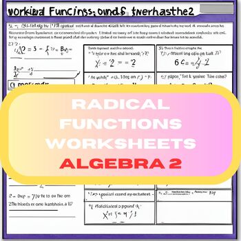 Preview of Radical Functions Worksheets Algebra 2