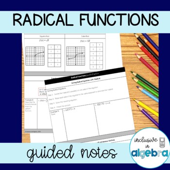 Preview of Radical Functions and Rational Exponents Guided Notes