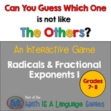 Radicals & Fractional Exponents - Can you guess which one? Game I