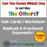 Radicals & Fractional Exponents I - Can you guess which on