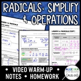 Radicals: Simplifying and Operations Lesson | Warm-Up | Gu