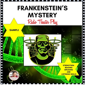 Preview of Radio Drama Script FREE SAMPLE Frankenstein's Mystery Grades 8 to 10 Horror