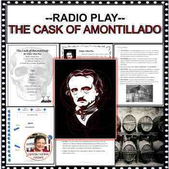 Preview of Radio Drama Play Script  Edgar Allen Poe  Cask of Amontillado Revenge