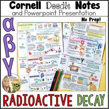 Preview of Radioactive Decay Doodle Notes | Nuclear Chemistry | Cornell Notes