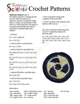 Radioactive/Radiation Symbol Crochet Pattern by Cellebrate Science