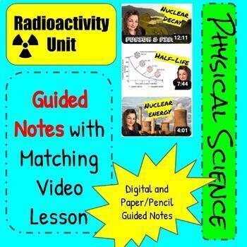 Preview of Radioactivity Unit Guided Notes and Video Lessons Portfolio