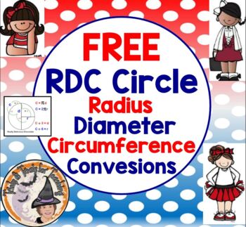 Preview of FREE Radius Diameter Circumference RDC Circle for Converting