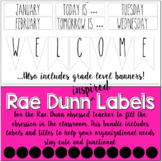 Rae Dunn Classroom Labels