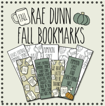Preview of Rae Dunn Fall Bookmarks