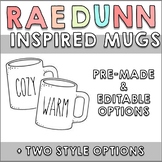 Rae Dunn Inspired Mugs | Editable