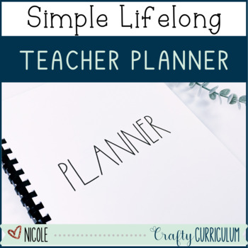 Preview of Forever Planner Printable & Editable Versions Teacher Planner Skinny Font