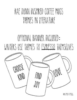 Preview of Rae Dunn Mugs - Themes in Literature