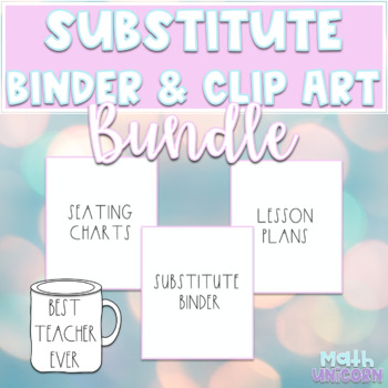 Preview of Teacher Substitute Binder & Clip Art