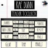 Rae Dunn Teacher Toolbox Labels (EDITABLE)