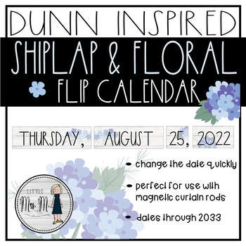 Rae Dunn Theme Calendar Flip Cards | Magnetic Curtain Rod | Hanging