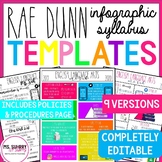 Rae Dunn Visual Infographic Syllabus Editable Templates