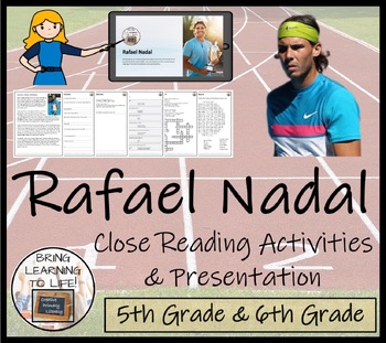 Preview of Rafael Nadal Close Reading Comprehension Activity | 5th Grade & 6th Grade