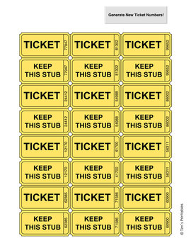 raffle ticket generators print infinite raffle tickets by tim s printables