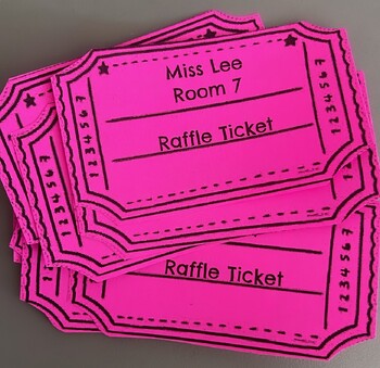 Preview of Raffle Tickets Classroom Management Reinforcement