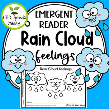 Preview of Rain Cloud  Feelings Emergent reader (Weather)