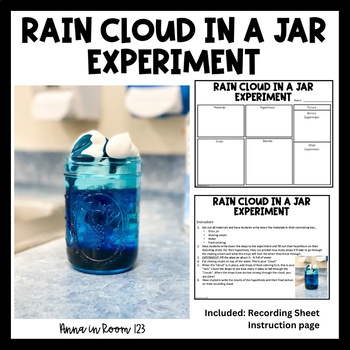 Preview of Rain Cloud in a Jar | Science Experiment | Weather Activity
