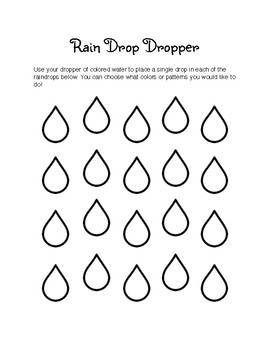 Rain Drop Dropper (Occupational Therapy Activity) by Jordan Jacobson