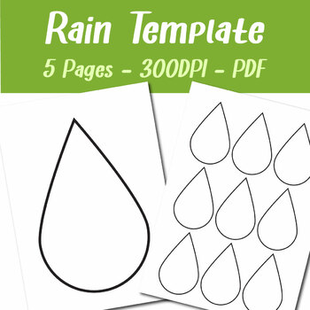 raindrop outline printable