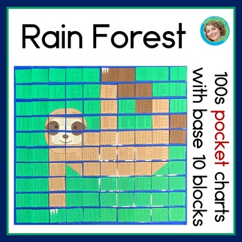 Preview of Rain Forest Place Value 100s Chart Mystery Pictures for Pocket Charts